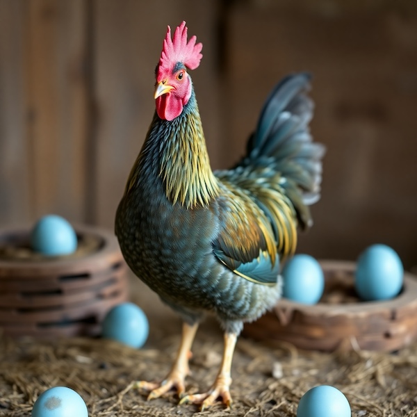 gallina de huevos azules